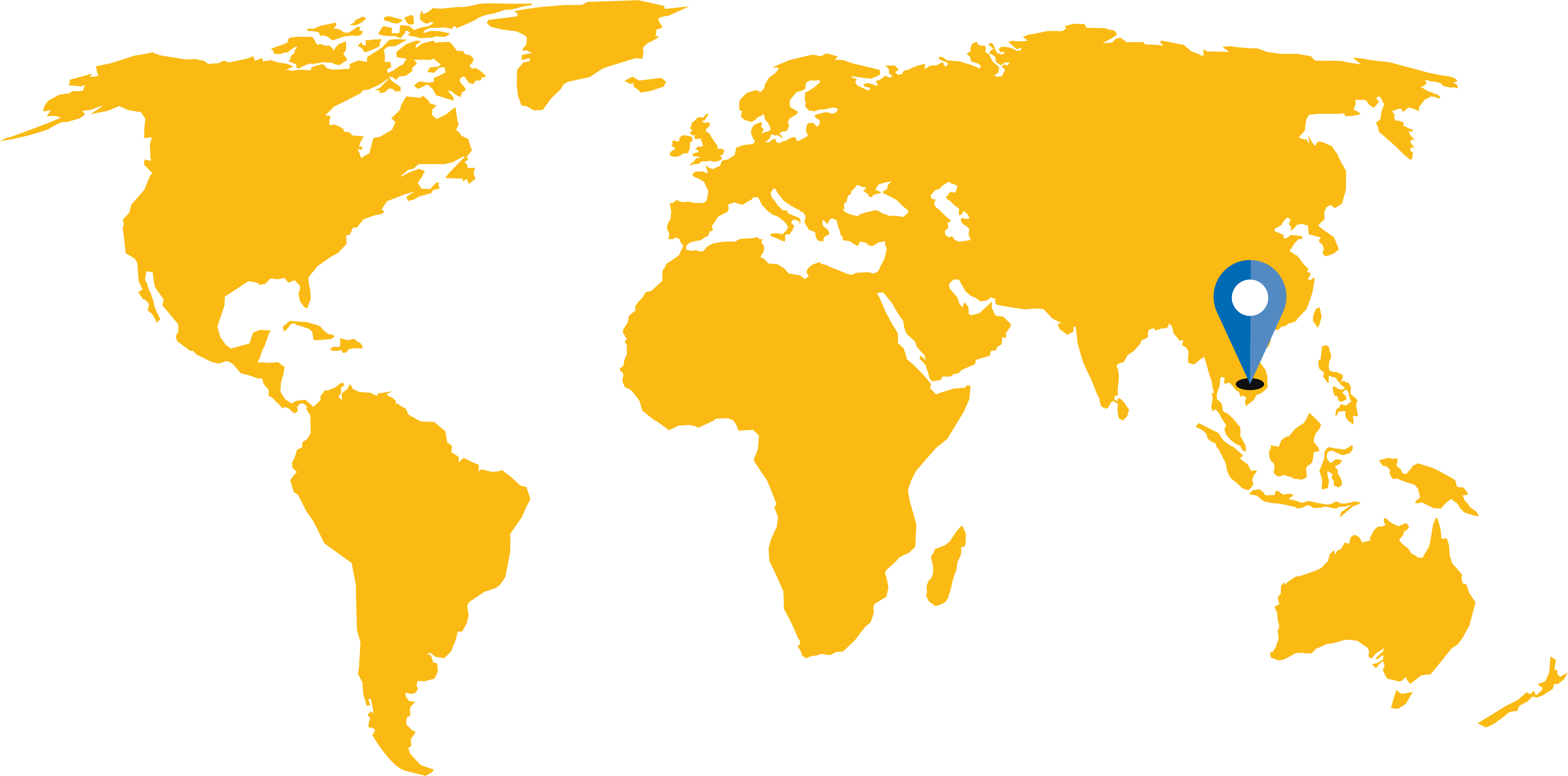 World map with Cambodia GPS icon.