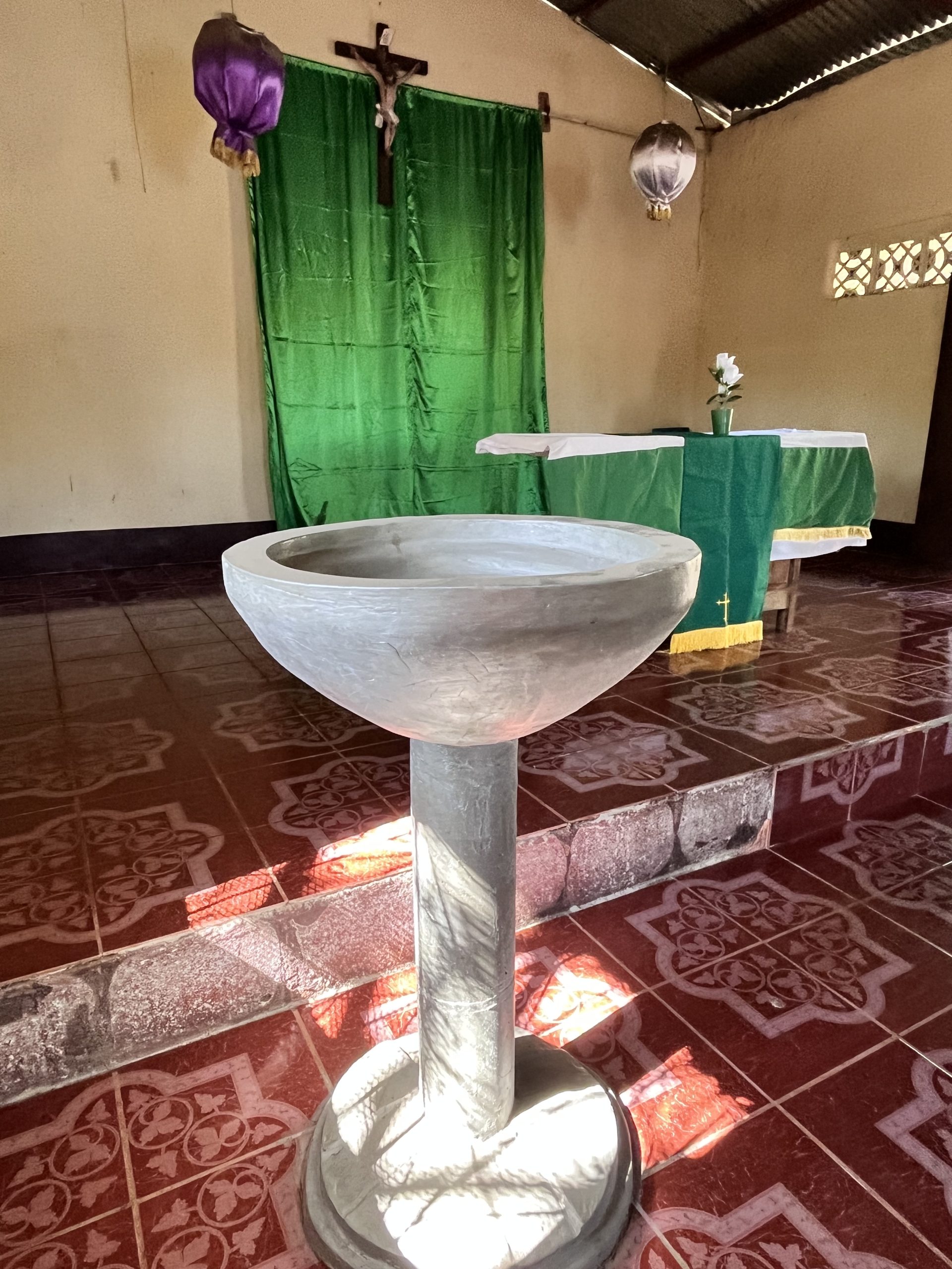 Baptismal font.