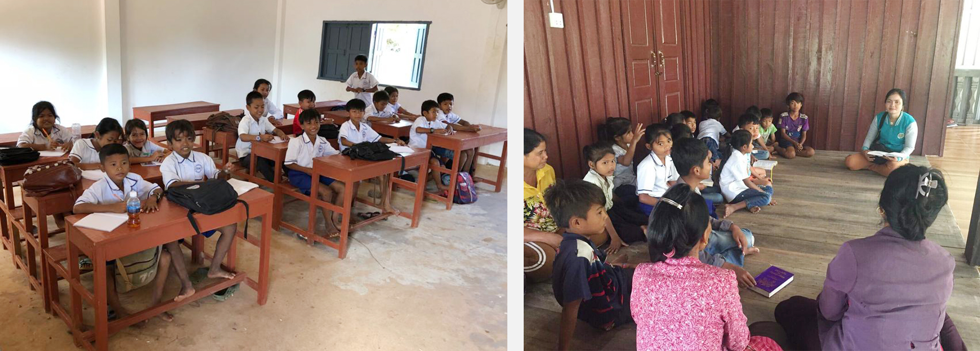 Children in class.